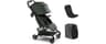 Mompush Velo Compact Travel Stroller One-Hand Fold, Carry-on Approved | Near-flat recline, magnetic harness, leather ...