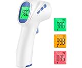 Forehead Thermometer for Adults and Kids, Non Contact, Fast Accurate Result | 3-Color Fever Alarm, 35 Memory Recalls,...