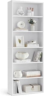 VASAGLE Bookshelf, 23.6 Inches Wide, 6-Tier Open Bookcase with Adjustable Storage Shelves, Floor Standing Unit, Cloud...
