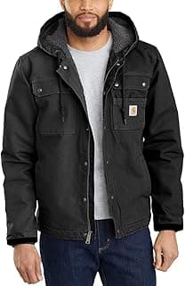 Carhartt Men's Relaxed Fit Washed Duck Sherpa-Lined Utility Jacket