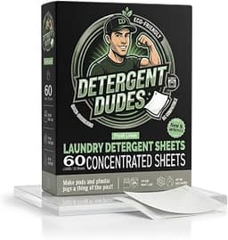Laundry Detergent Sheets, Fresh Linen, 60 Loads, HE Compatible, Dissolves in Hot & Cold Water, Powerful Stain & Odor ...
