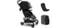 Mompush Velo Compact Travel Stroller One-Hand Fold, Carry-on Approved | Near-flat recline, magnetic harness, leather ...