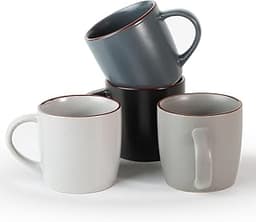 famiware Mercury Coffee Mugs 13 oz, Coffee Mugs Set of 4 with Handle, Cups for Latte, Hot Tea, Cappuccino, Mocha, Coc...