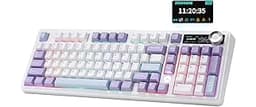MIKIBY AJAZZ AK980 Mechanical Keyboard with Smart Display & Knob,98% Wireless Keyboard Tri-Mode BT/2.4G/USB-C, Hot Sw...