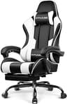 GTPLAYER Gaming Chair, Computer Chair with Footrest and Lumbar Support, Height Adjustable Game Chair with 360°-Swivel...