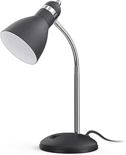 LEPOWER Metal Desk Lamp, Eye-Caring Table Lamp, Study Lamps with Flexible Goose Neck for Bedroom, Home Office (Matte ...