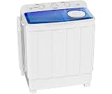 Auertech Portable Washing Machine, 28lbs Twin Tub Washer Mini Compact Laundry Machine with Drain Pump, Semi-automatic...