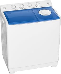 Auertech Portable Washing Machine, 40lbs Twin Tub Washer Large Laundry Machine with Drain Pump, Semi-automatic 24lbs ...