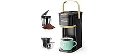 Tastyle Single Serve One Cup Coffee Maker, for K Cups and Grounds, Mini Coffee Maker with Portable Handle, 6 to 12 Oz...