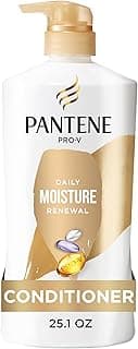 Pantene Conditioner, Daily Moisture Renewal - Pro-V Nutrients for Dry, Color-Treated, Straight to Curly Hair, 72 Hour...
