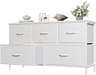 OLIXIS Dresser for Bedroom with 5 Drawers, Wide Chest of Drawers, Fabric Bedroom Dresser with Drawer Organizers, Stor...