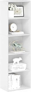 Furinno LUDER Book Shelf, 5-Cube Bookshelf, Bookcase with Open Shelf, 9.4 x 15.8 x 52, for Living Room, Bedroom, Home...