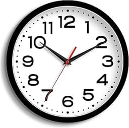 Roymnie Wall Clock Silent Non-Ticking Modern Clock Battery Operated 8 Inch Small Classic Analog Decorative for Kitche...