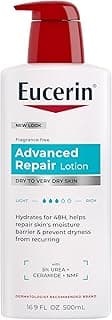 Eucerin Advanced Repair Body Lotion for Very Dry Skin, Unscented Lotion Formulated with Ceramides, 16.9 Fl Oz Bottle