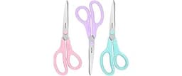 Scissors, iBayam 8" All Purpose Scissors Bulk 3-Pack, Ultra Sharp 2.5mm Thick Blade Shears Comfort-Grip for Aesthetic...