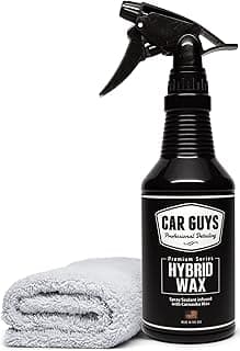 CAR GUYS Hybrid Spray Wax | Advanced Car Wax | Long Lasting and Easy To Use | Safe on All Surfaces | 18 Oz Kit with T...