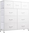 WLIVE 9-Drawer Dresser, Fabric Storage Tower for Bedroom, Hallway, Closet, Tall Chest Organizer Unit for Bedroom with...