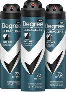 Degree Men UltraClear Antiperspirant Deodorant Spray, 3 Pack, 3.8 Ounce