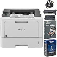Brother HLL5210DW Wireless Monochrome Laser Business Printer 48 PPM Duplex Printing, Dual Paper Trays, Ethernet and M...