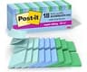 Post-it Super Sticky 100% Recycled Pop-up Notes, Oasis Collection, 3 in. x 3 in., 70 Sheets, 18 Pads, School Supplies...