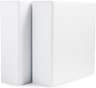 Amazon Basics 3 Ring Binders, 3 Inch D-Ring Organizer for School, Home Office, Paper Storage, White, 2 Pack