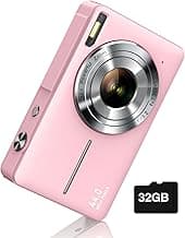 Digital Camera, FHD 1080P Digital Point and Shoot Camera with 16X Zoom Anti Shake, 32GB Card, Compact Small Camera fo...