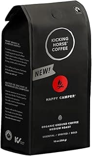 Kicking Horse Coffee - Happy Camper Blend, Ground 100% Arabica Coffee | Medium Roast | All Organic & Fairtrade | 284g
