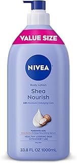 NIVEA Shea Nourish Body Lotion for Dry Skin with Hyaluronic Acid, Shea Butter and Deep Nourishing Serum, 48-Hour Body...