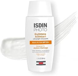 ISDIN Eryfotona Actinica SPF 50+ | Mineral Sunscreen for Face with Zinc Oxide | 100% Mineral UV Filters | No White Ca...