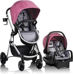 Evenflo Pivot Modular Travel System w/LiteMax Preemie and Infant Car Seat | 6 Modes of Use, Rear-Facing Mode for Infa...
