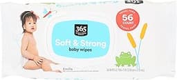 365 by Whole Foods Market, Soft & Strong Disposable Baby Wipes, Fragrance-Free, 56 Count