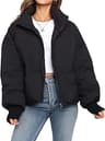 Gihuo Women’s Winter Cropped Puffer Jacket Coat Short Warm Quilted Jacket 2026