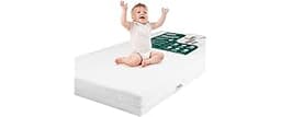 Babelio Breathable Crib Mattress, Dual-Sided, Memory Foam, Waterproof, Removable and Machine-Washable Cover, for Todd...