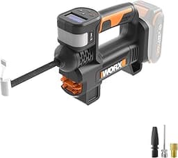 WORX Tire Inflator Portable Air Compressor, Cordless Air Pump for Car Tires, Motorcycle & Balls, 20V 150 PSI Bike Pum...