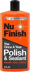 Nu Finish Once a Year Car Polish, Car Polisher and Paint Sealant, 16 fl oz