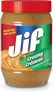 Jif Creamy Peanut Butter, Smooth No Stir Texture, Gluten Free,1 kg (Pack of 1)
