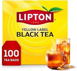 Lipton Black Tea Bags, Hot or Iced High Caffeine Tea, 100 Total Bags