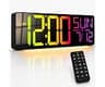 JALL 18" Large Digital Wall Clock with 5.4-inch Big Numbers for Classroom, 12 RGB Wall Clock with Date and Temp for T...