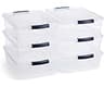 Rubbermaid Cleverstore 17 Qt Clear Storage Bins with Lids, 6-Pack, Stackable, BPA-Free, Made in USA