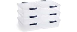 Rubbermaid Cleverstore 17 Quart Clear Latching Waterproof Stackable Airtight Storage Containers with Durable Latching...