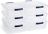 Rubbermaid Cleverstore 17 Qt Clear Storage Bins with Lids, 6-Pack, Stackable, BPA-Free, Made in USA