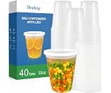 Dealusy 40 Set 32 oz Deli Containers with Lids | Leak-Proof BPA Free Plastic Take Out Bowls, Food Storage Containers ...