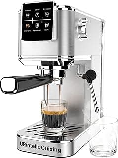 Espresso Machine 20 Bar,Touch Screen Espresso Maker with Steam Milk Frother,Stainless Steel Coffee Machine for Cappuc...