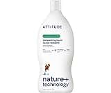 ATTITUDE Dish Soap, EWG Verified, Plant-Based & Vegan Dishwashing Liquid, Naturally Derived, Green Apple and Basil Sc...