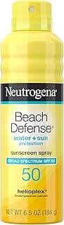 Neutrogena Beach Defense Sunscreen Spray SPF 50, Hawaii Reef Act 104 Compliant, Octinoxate & Oxybenzone Free, Broad S...