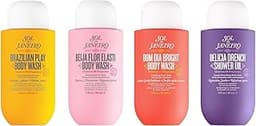 Sol de Janeiro Scent Your Shower Travel Size Quad - Benefit Packed Body Wash Discovery Set - Brazilian Play, Beija Fl...