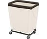 StorageWorks Basic Laundry Hamper with Wheels, 210L Rolling Beige Basket | Large Beige Rolling Basket, Heavy Duty Lau...