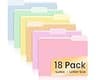SUNEE File Folders, 18 Pack Manilla Folders 8.5 x 11, Colored Folder Office Organization Home School Folders for Docu...