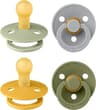 BIBS Pacifiers - Color 4 Pack | Round Nipple Baby Pacifier | BPA Free Natural Rubber Latex Soother | Made in Europe |...