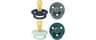 BIBS Pacifiers - Color 4 Pack | Round Nipple Baby Pacifier | BPA Free Natural Rubber Latex Soother | Made in Europe |...